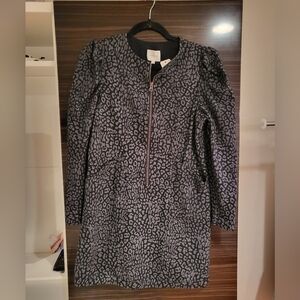 Sundays Black and Gray Long Sleeve Dress